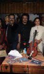 Chef Harneet Jolly Surprises Bickram Ghosh And  Hariharan With Chocolate Violin Sculpture To Celebrate  ISHQ- SONGS  OF LOVE  Album Launch